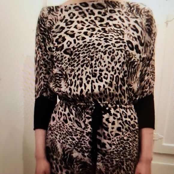 - Robert Rodriguez silk leopard dress size 6 - Picture 2 of 8